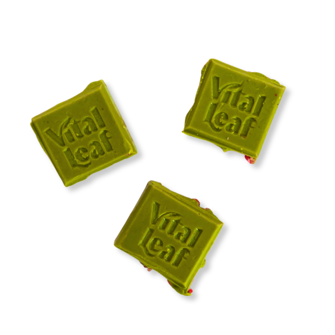 Mini Strawberry Matcha Latte Chocolate Bar: Less Stress + Better Focus (case box of 14 bars)